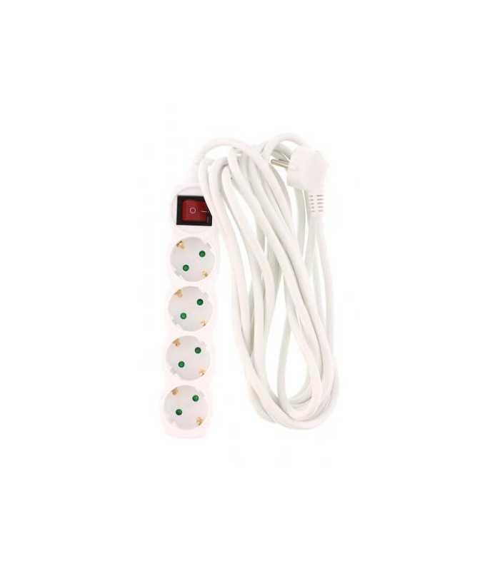 prelungitor 4 prize 5m cu intrerupator alb cablu 3xg15mmp well 2