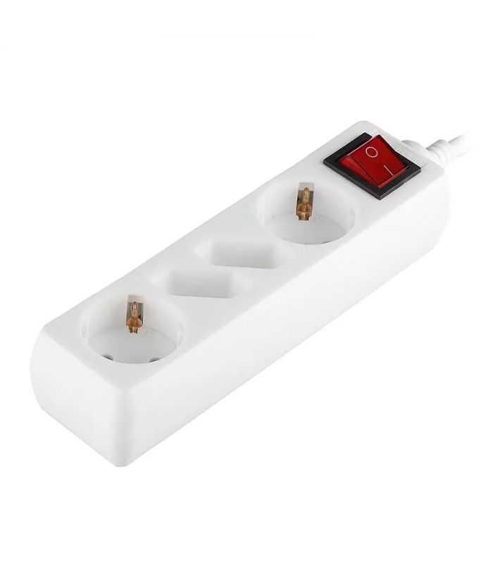 Prelungitor 4 Prize Cu Intrerupator 15m 3g15mm2 Alb V Tac Sku 8770