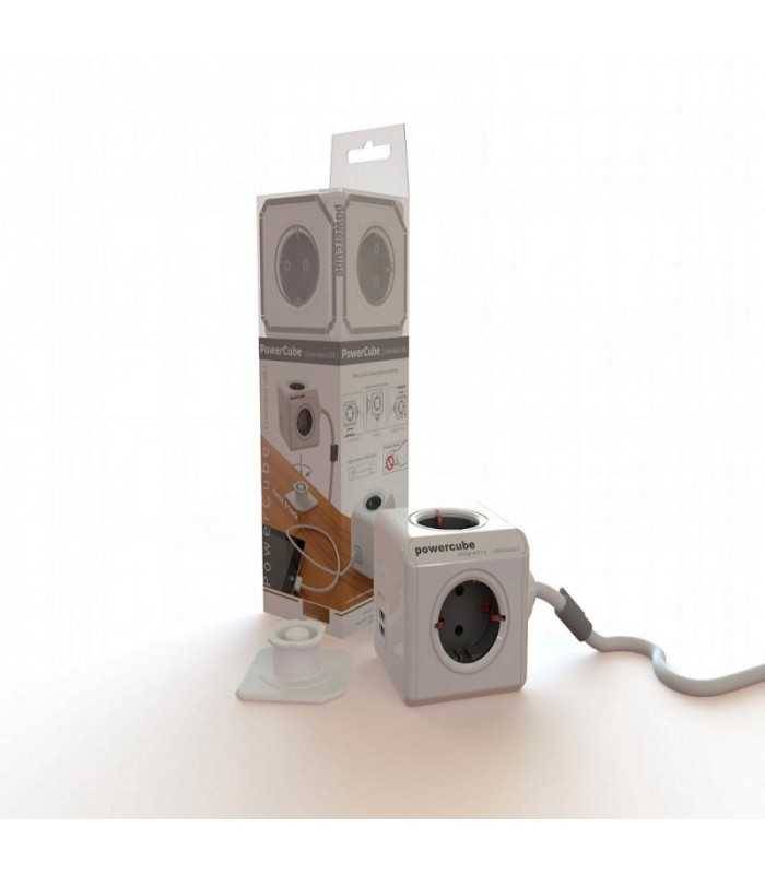 prelungitor 4 prize cub 2x usb lungime cablu 15m gri allocacoc 3