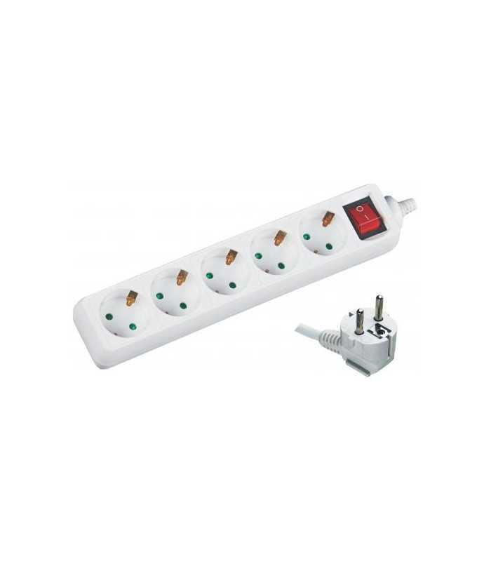 Prelungitor 5 prize 5m cu intrerupator 3xG1.5mmp 3500W Well