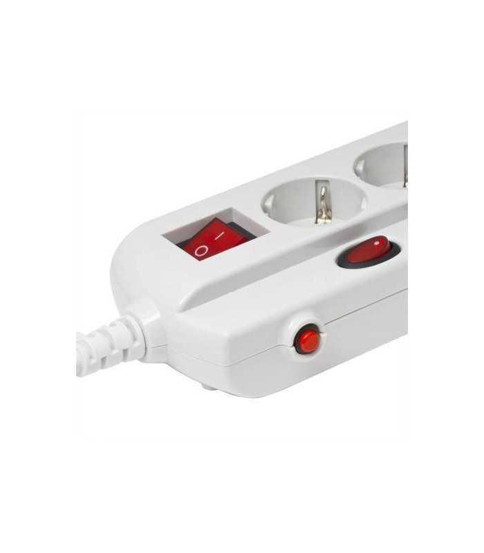 prelungitor cu distribuitor 6 prize cu intrerupatoare si protectie la supracurent 15m 1