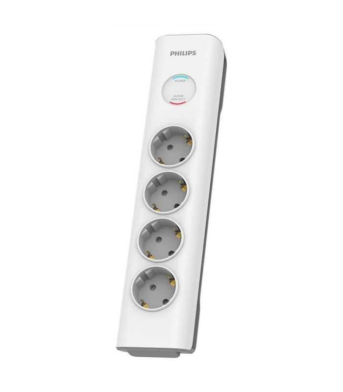 Prelungitor cu protectie 4 prize 2m alb PHILIPS SPN7040WA