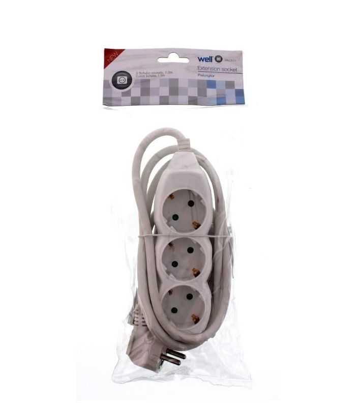 prelungitor electric 3 prize 15m 3xg15mmp 3500w 16a alb well 3