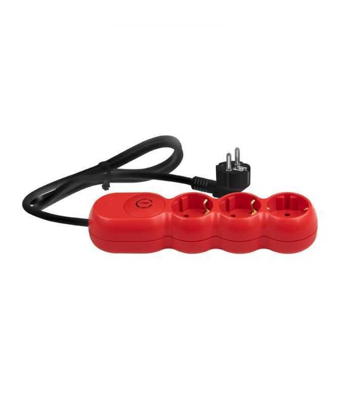 Prelungitor electric 3G1.5 rosu 3 prize 5m cu intrerupator RS3115N05 Wconn