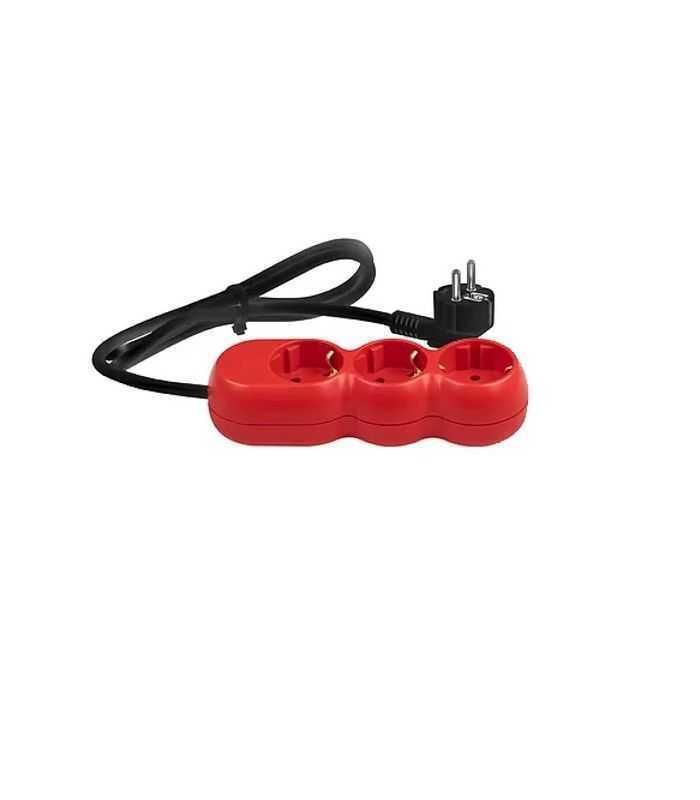 Prelungitor electric 3G1.5 rosu 3 prize 5m RS3015N05 Wconn
