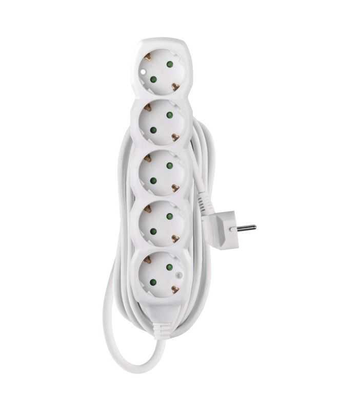 Prelungitor Electric 5m 5x Schuko Alb P0525r Emos 3680w Conductor Cupru 15mm2