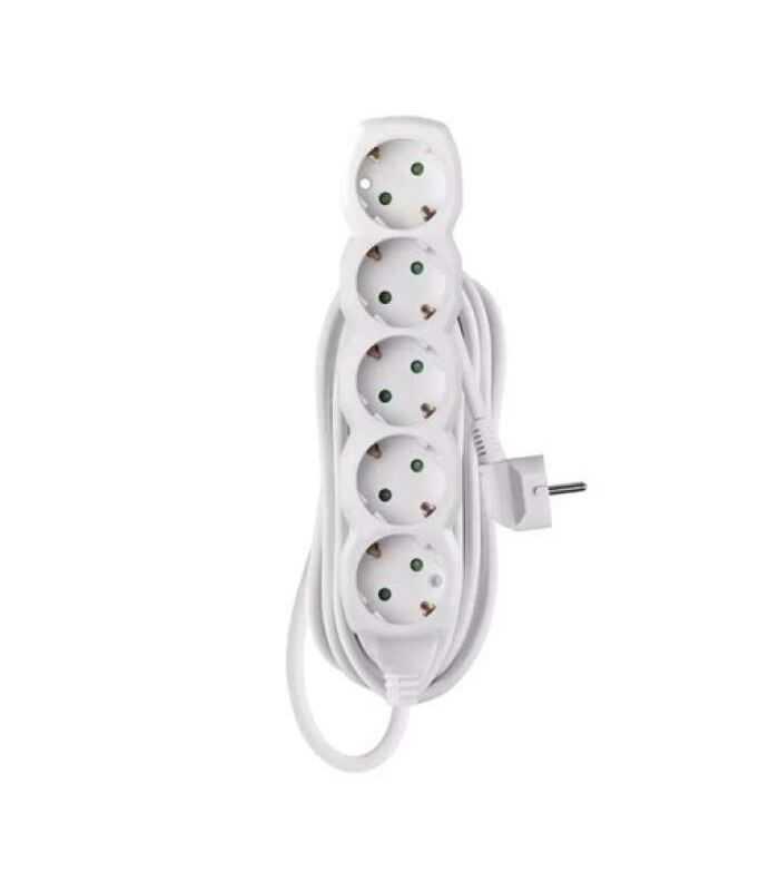 Prelungitor Electric 5m 5x Schuko Alb P0525r Emos 3680w Conductor Cupru 15mm2