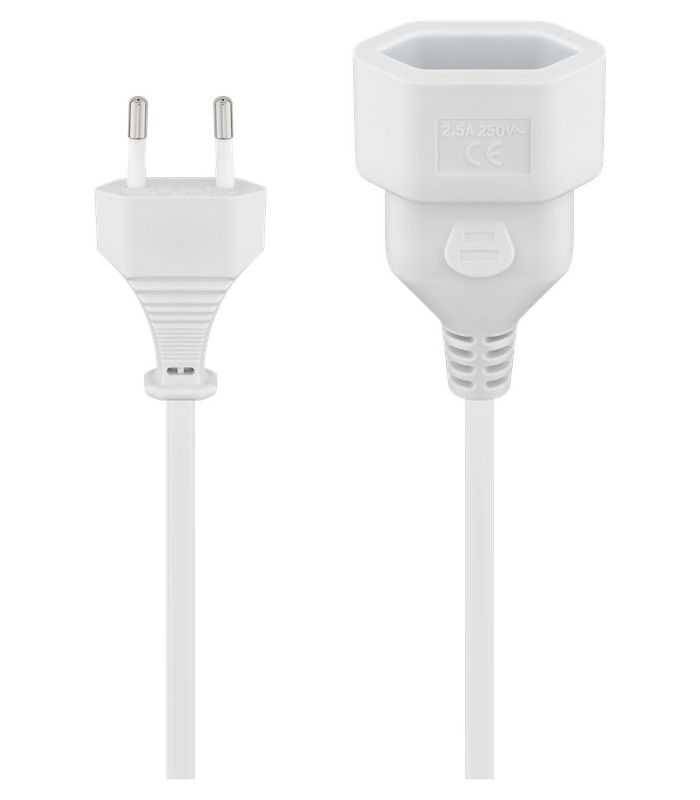 Prelungitor Euro 2m alb Goobay