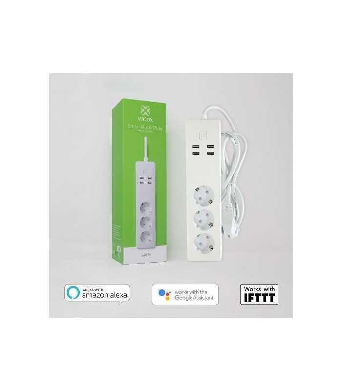 Prelungitor smart Woox R4028 3 prize +4x USB 1.8m