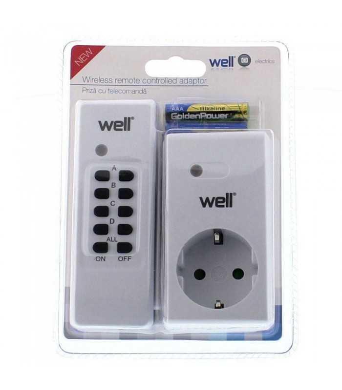 priza cu telecomanda well 3600w 16a 1