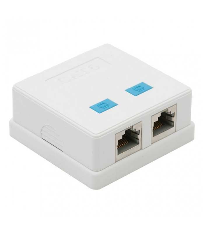 Priza dubla de perete 8P8C FTP Cat5 2x RJ45