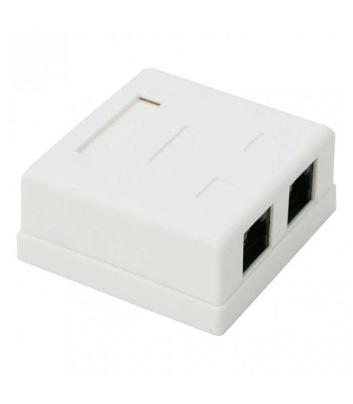 Priza dubla de perete 8P8C UTP Cat5 2x RJ45
