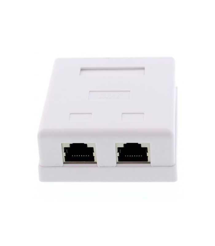 Priza dubla FTP CAT6 conector ecranat pe tencuiala Well