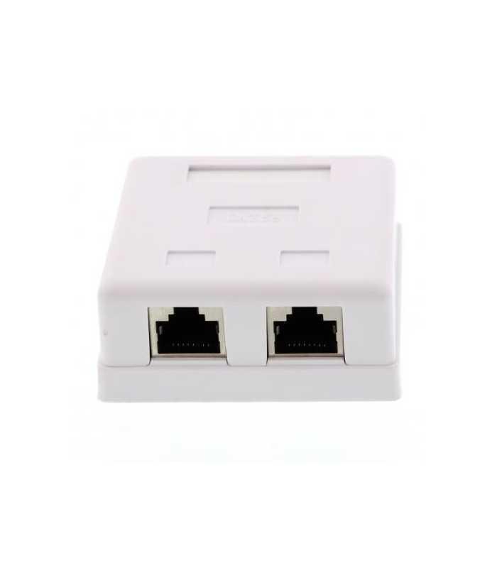 priza dubla rj45 ftp cat5e conector ecranat pe tencuiala well 1