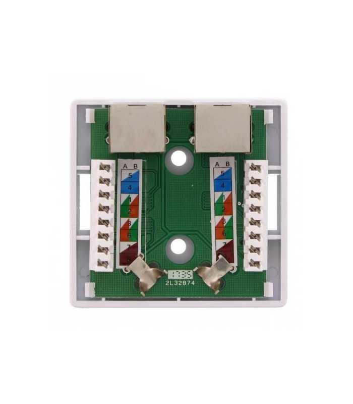 priza dubla rj45 ftp cat5e conector ecranat pe tencuiala well 2