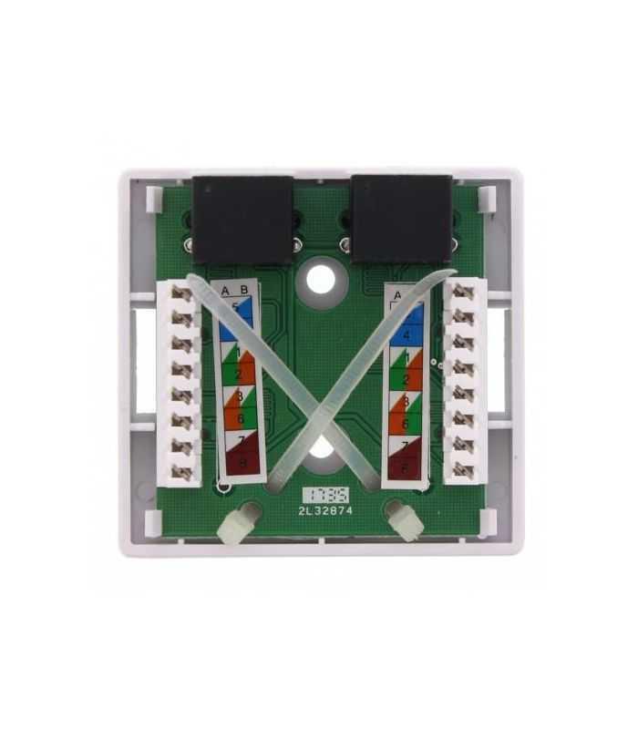 priza dubla utp cat5 conector neecranat pe tencuiala well 1