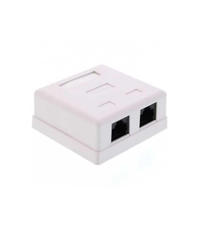 priza dubla utp cat5 conector neecranat pe tencuiala well 3