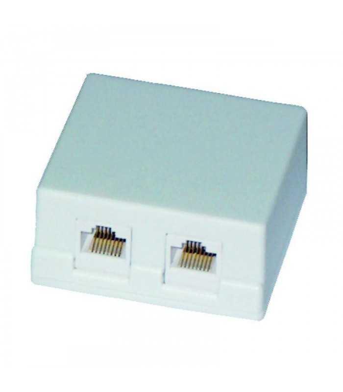 priza dubla utp cat5 rj45 8p8c alba 2
