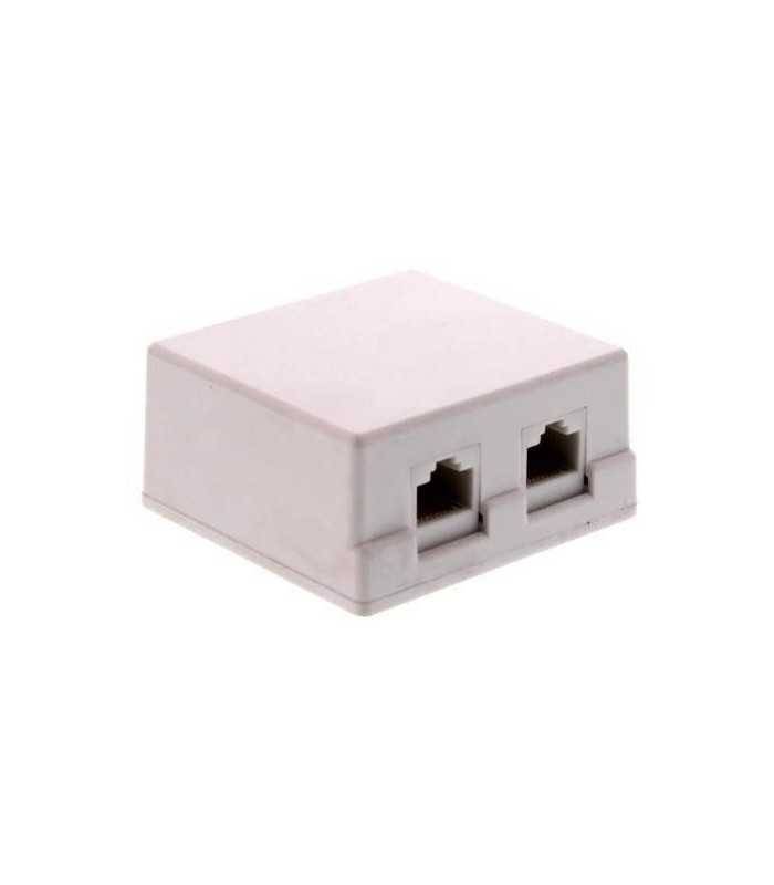 priza dubla utp cat6 rj45 neecranat pe tencuiala well 1