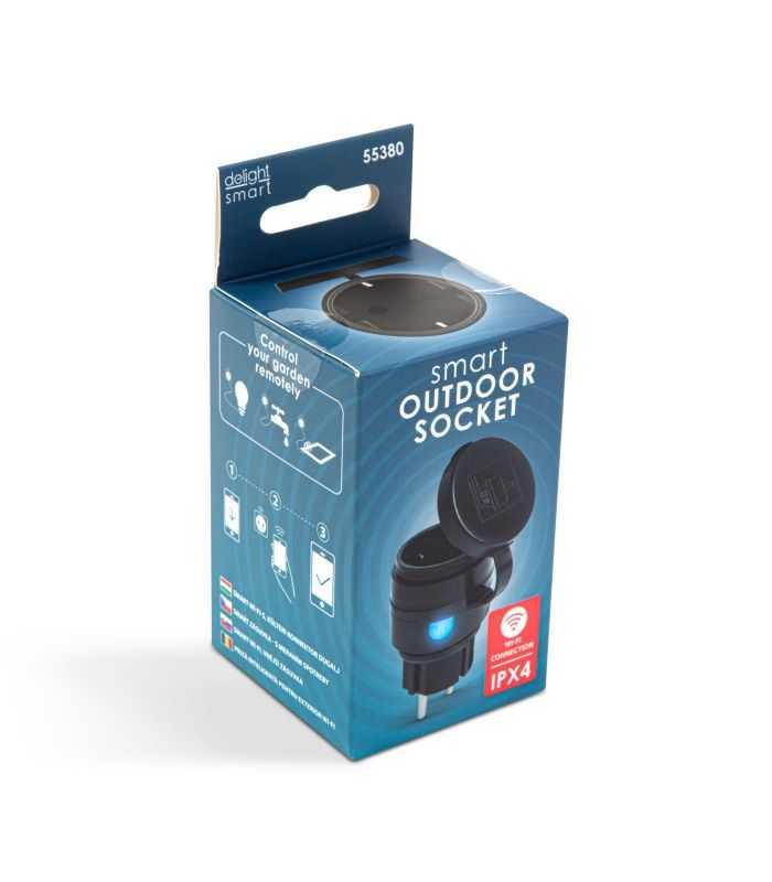 Priza Inteligenta Pentru Exterior Wi Fi Ipx4 Amazon Alexa Google Home Siri Ifttt Delight