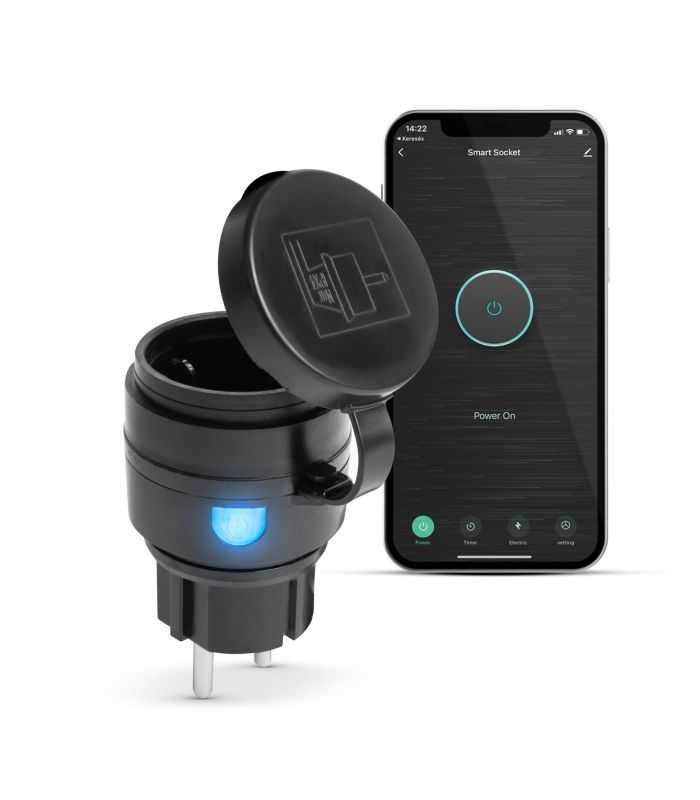 Priza inteligenta pentru exterior Wi-Fi IPX4 Amazon Alexa Google Home Siri IFTTT delight