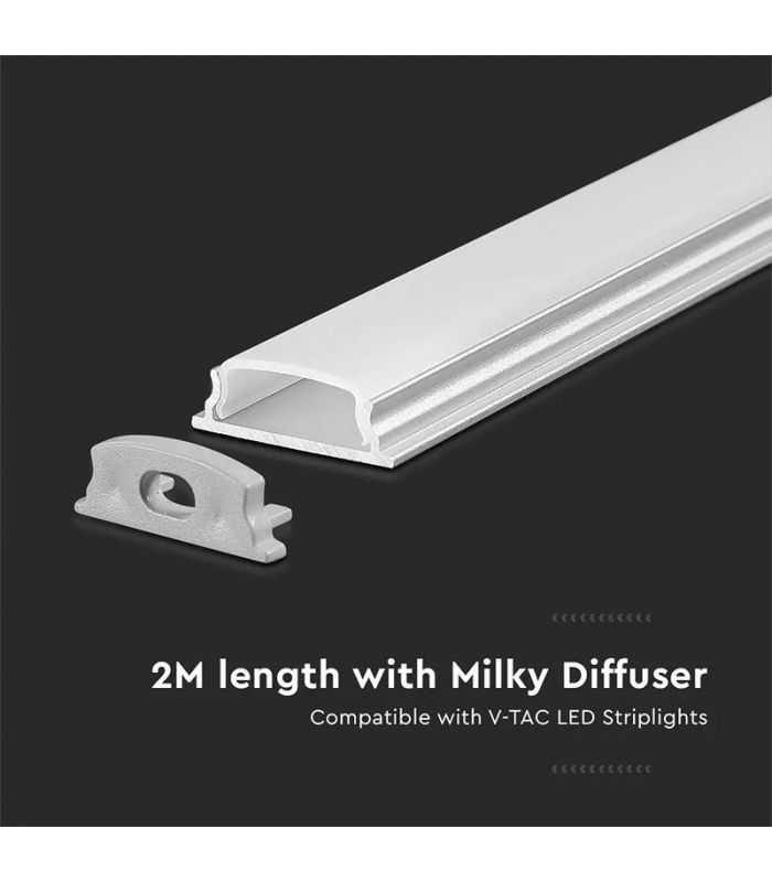 Profil Aluminiu Flexibil Banda Led 2m 18x6 Mm V Tac Sku 2909