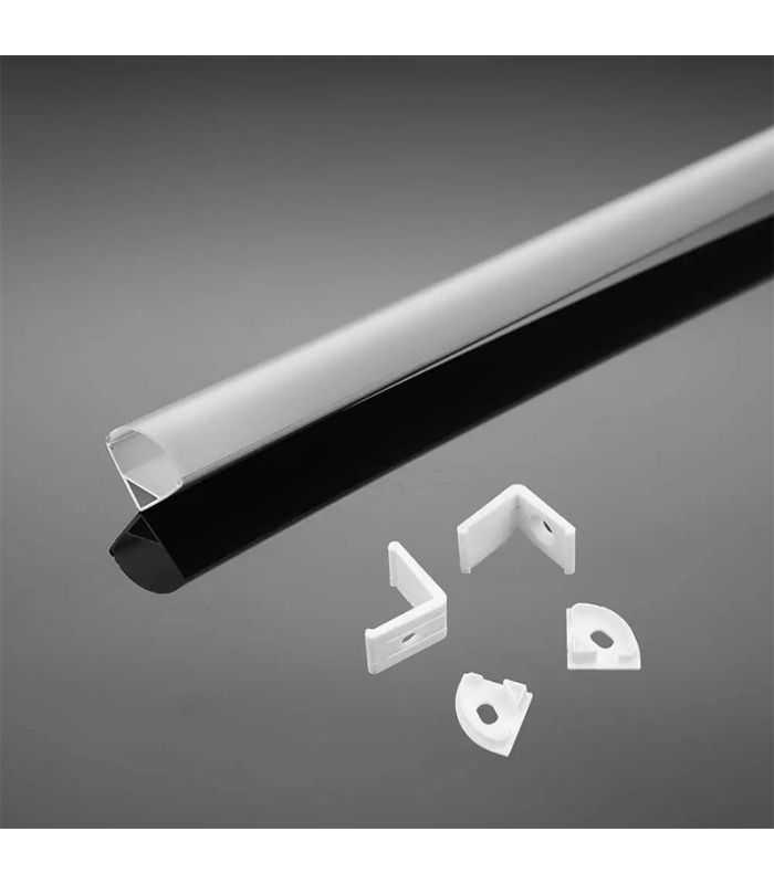 Profil Aluminiu Pentru Banda Led 2m 158x158 Mm Alb Pe Colt V Tac Sku 3369
