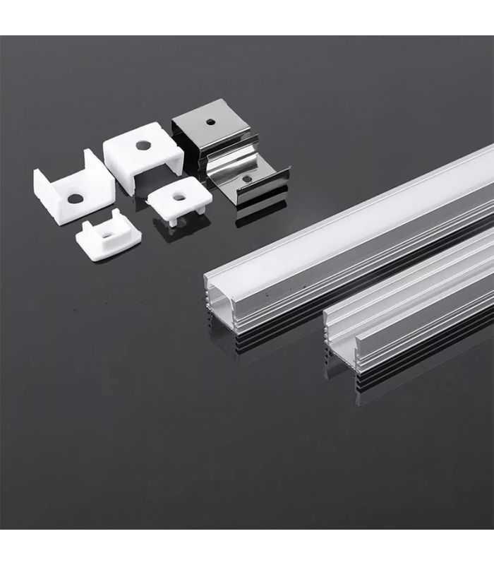 profil aluminiu pentru banda led 2m 174mm x 121mm mat v tac 2