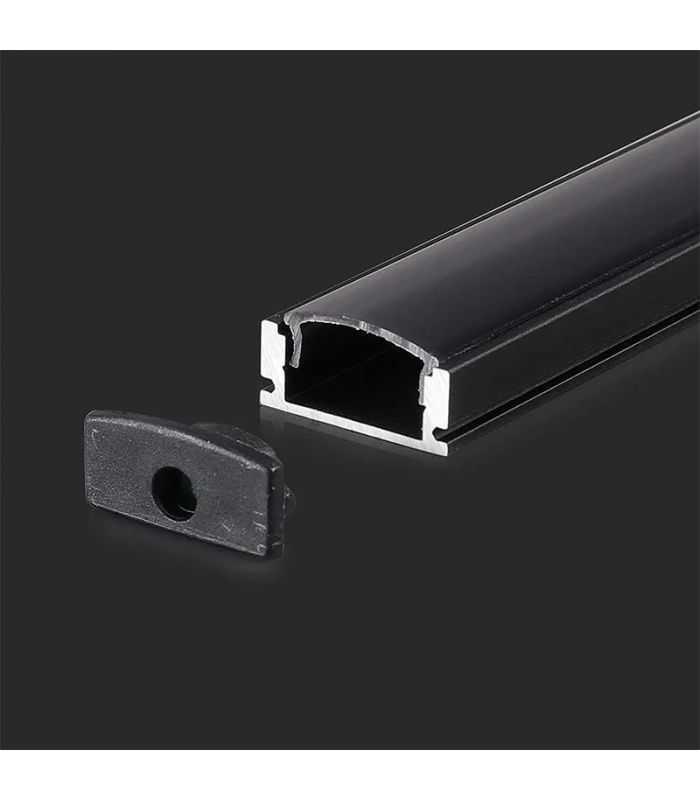 Profil Aluminiu Pentru Banda Led 2m 174mm X 7mm Negru V Tac Sku 2873