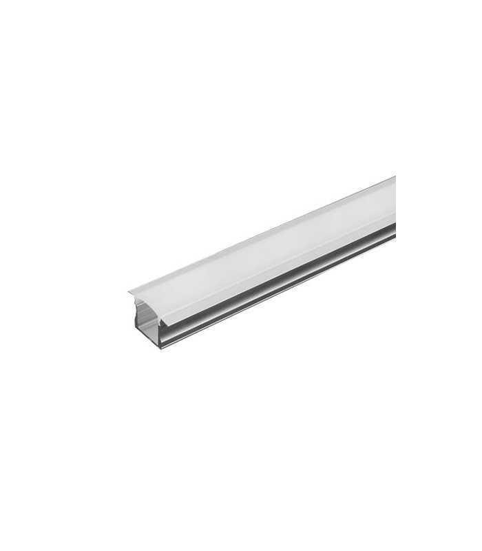 Profil aluminiu pentru banda LED 2m 23x15.5mm montaj ingropat capac alb mat V-TAC