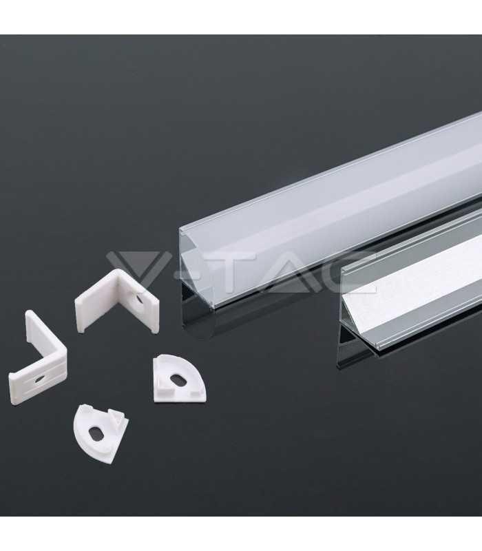 profil aluminu rotunjit pentru banda led 2m 158mm x 158mm v tac 1