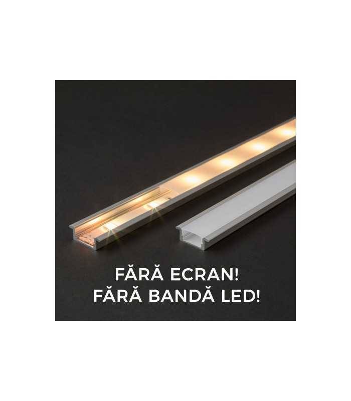 Profil din aluminiu pentru benzi LED 2000x23x8mm Phenom