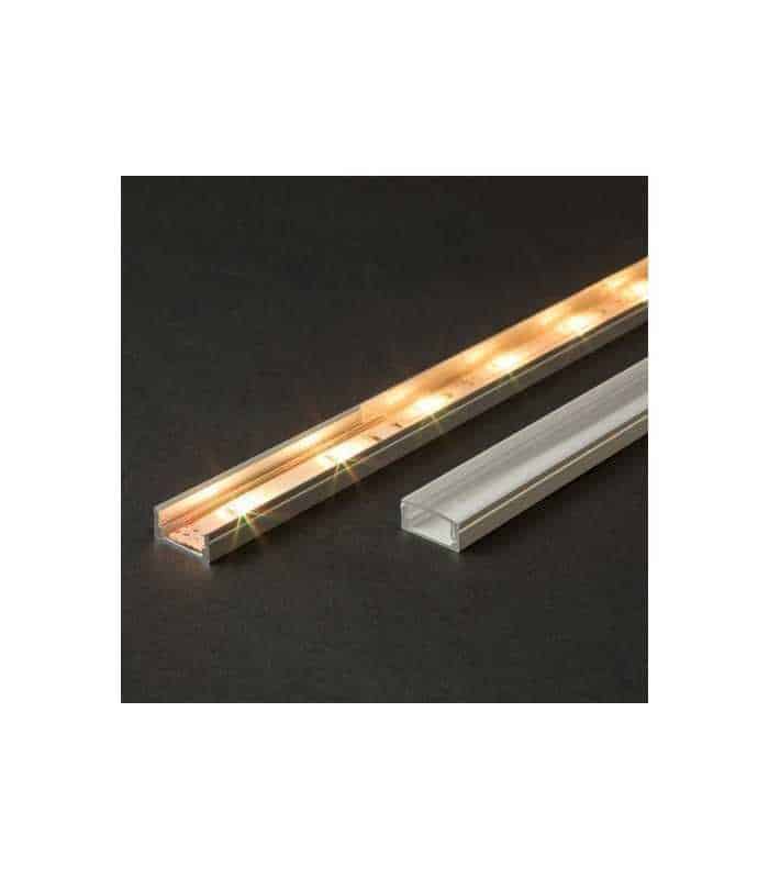 profil u din aluminiu pentru benzi led 1000x17x8mm phenom 1