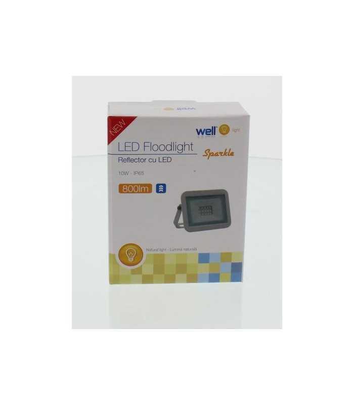 proiector led 10w 800lm ip65 4000k alb well 3