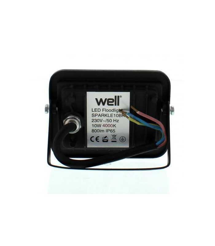 proiector led 10w 900lm ip65 4000k negru well 1