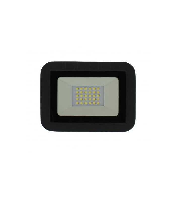 Proiector LED 20W 1600lm IP65 6500K alb rece carcasa aluminiu negru Well