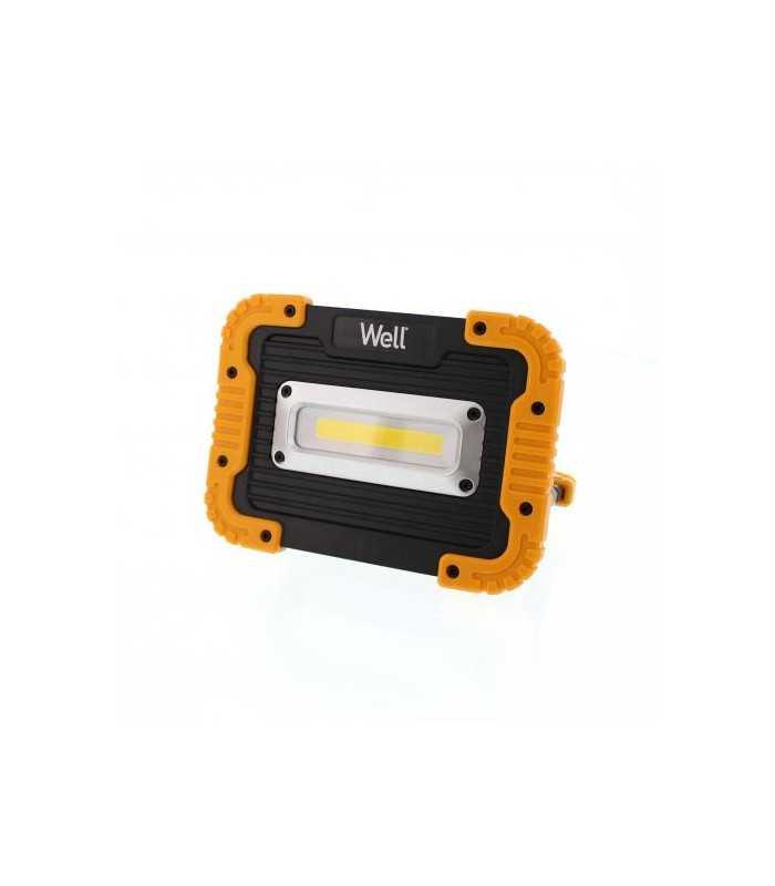 proiector led portabil cu baterie 4x aa 10w 600lm ip44 well 3