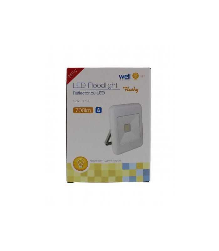 proiector led10w 700lm ip65 4000k alb well 3