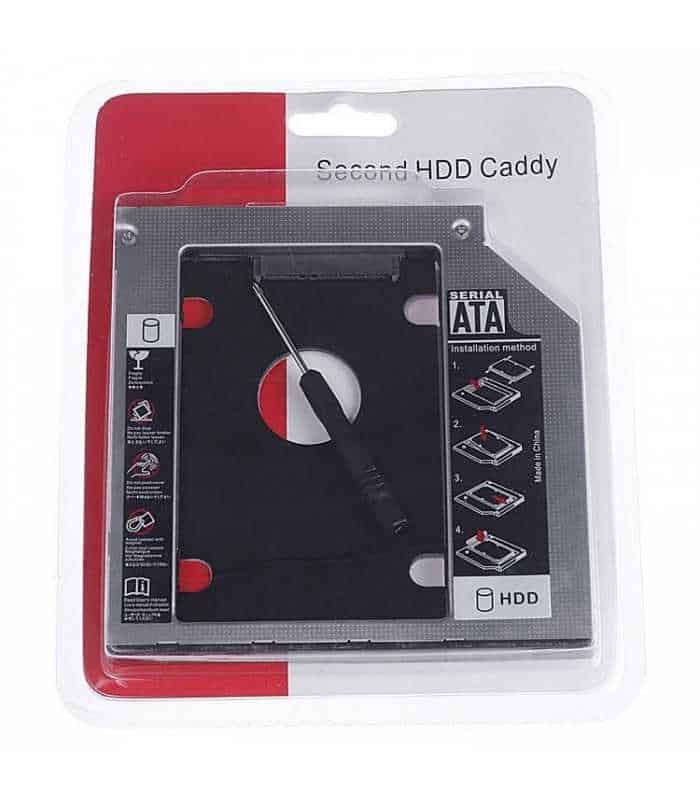 rack adaptor super slim dvd sata caddy la 25 sata hdd sau ssd 9mm 1