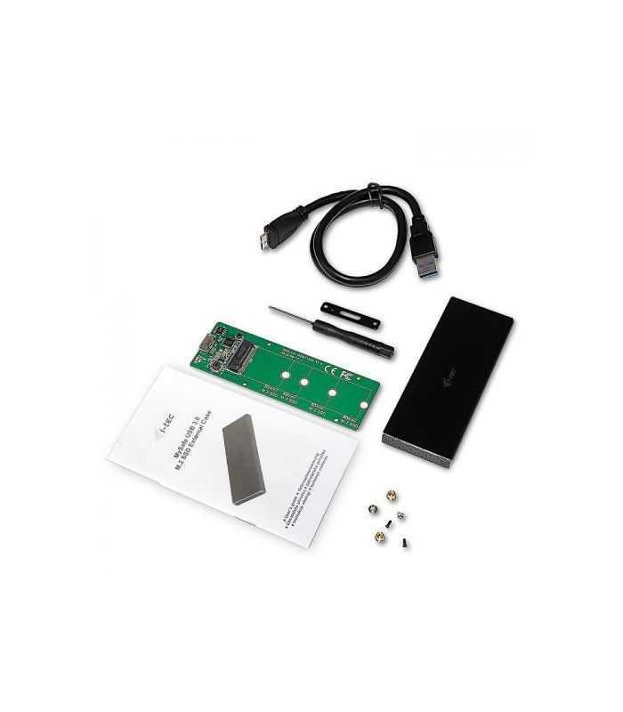 rack extern m2 b key sata ssd ngff compatibil 2230 2242 2260 2280 usb 30 carcasa aluminiu negru i tec 8