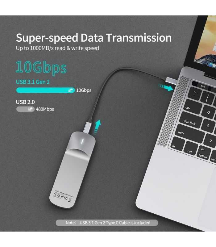 rack extern nvme m2 ssd usb type c gen 2 cu carcasa choetech pc hde16 1