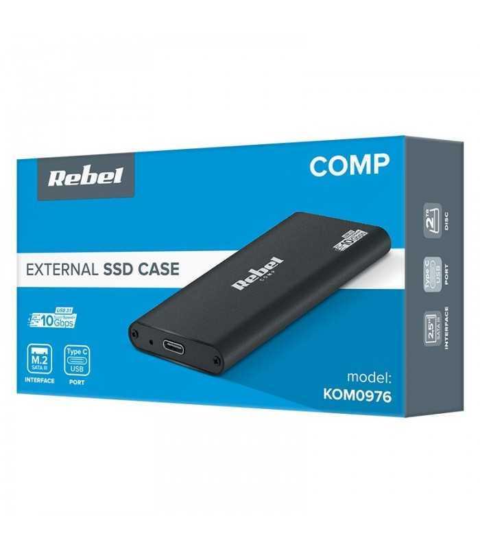 rack hdd aluminiu ssd m2 usb type c 30 rebel 2