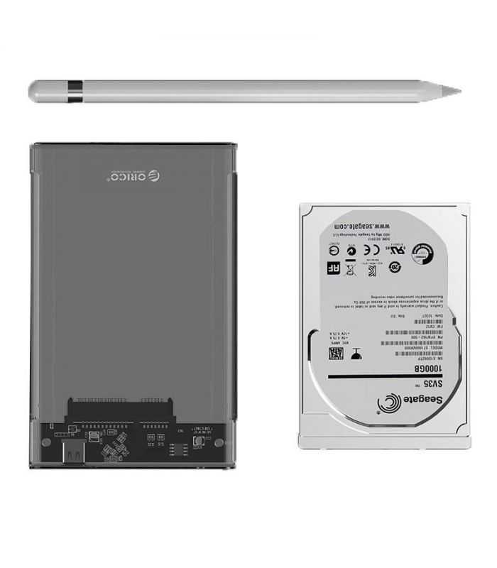 rack hdd orico 2139c3 usb 31 gen1 25 transparent 3