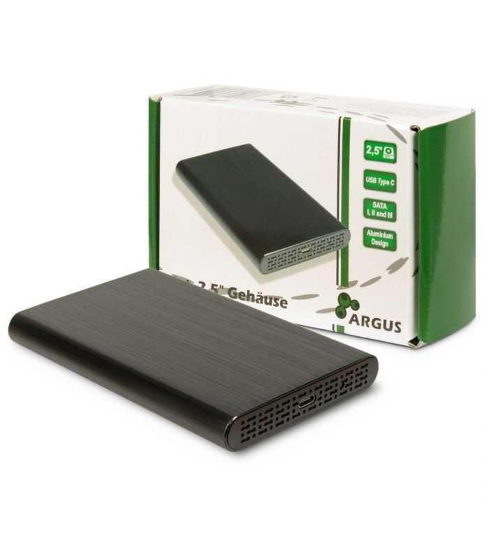 Rack Hdd Ssd 25 Inch Usb Type C Inter Tech Argus Gd 25010 Usb 31 Gen2 Negru Gd 25010