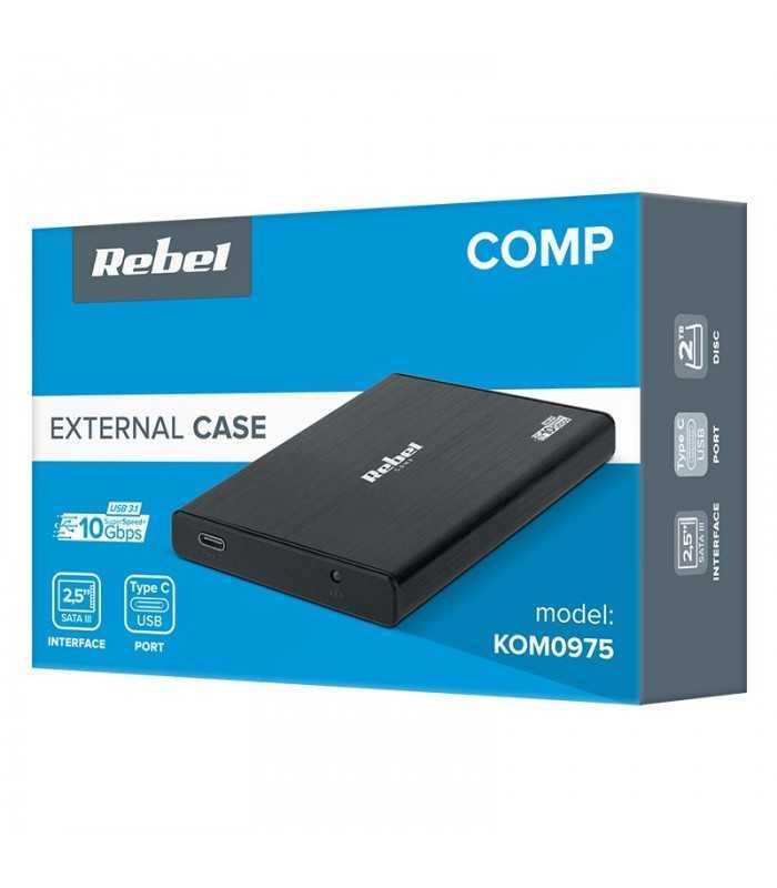 rack hdd ssd aluminiu 25 sata usb type c 30 rebel 2