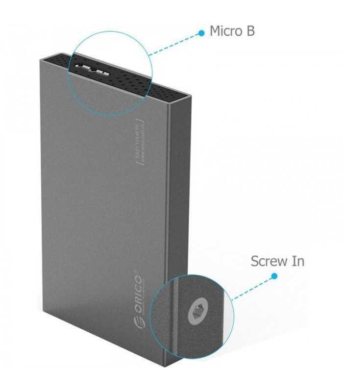 rack hdd usb 30 tool free 25 inch sata argintiu orico 2518s3 1