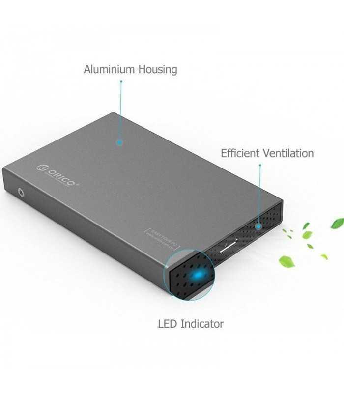 rack hdd usb 30 tool free 25 inch sata argintiu orico 2518s3 2