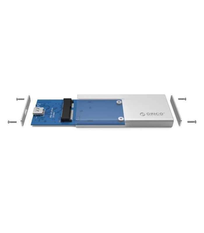 rack ssd msata usb 31 type c argintiu orico msa uc3 2