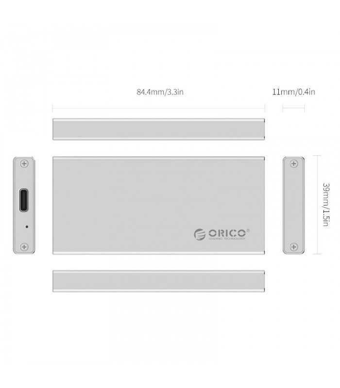 rack ssd msata usb 31 type c argintiu orico msa uc3 3