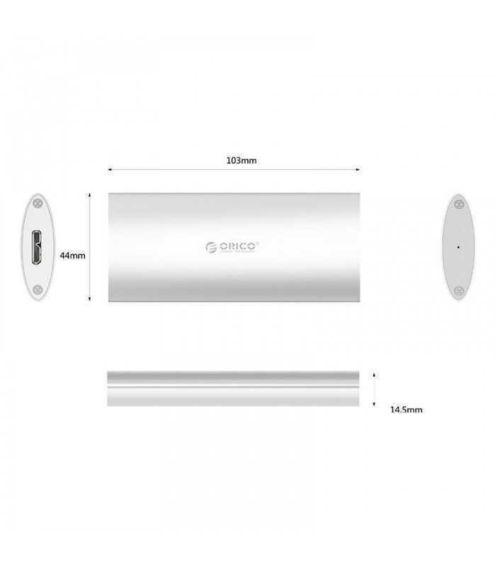 rack ssd orico m2d u3 usb 30 m2 argintiu 2